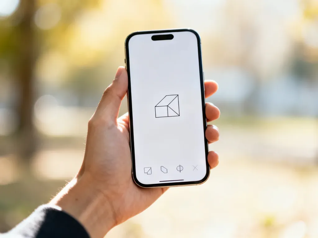 Nowoczesny smartfon z minimalistycznym interfejsem w biurowym otoczeniu, symbolizujący łatwy dostęp do usług online.